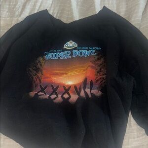 Black Super Bowl Graphic Sweater